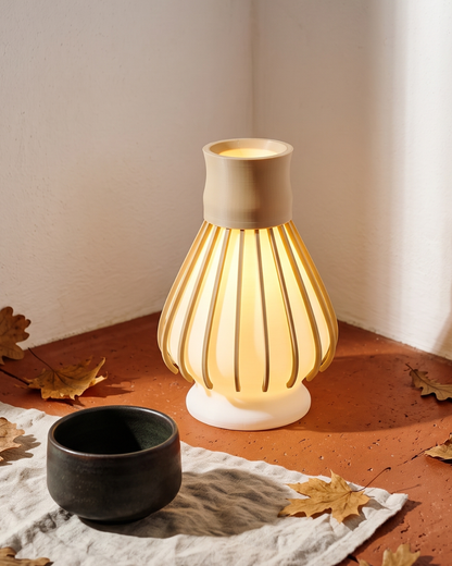Chasen Lamp : โคมไฟแปรงชงชามัทฉะพร้อมแท่นวาง แบบตั้งโต๊ะ